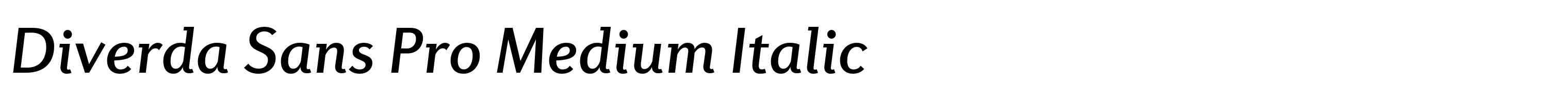 Diverda Sans Pro Medium Italic